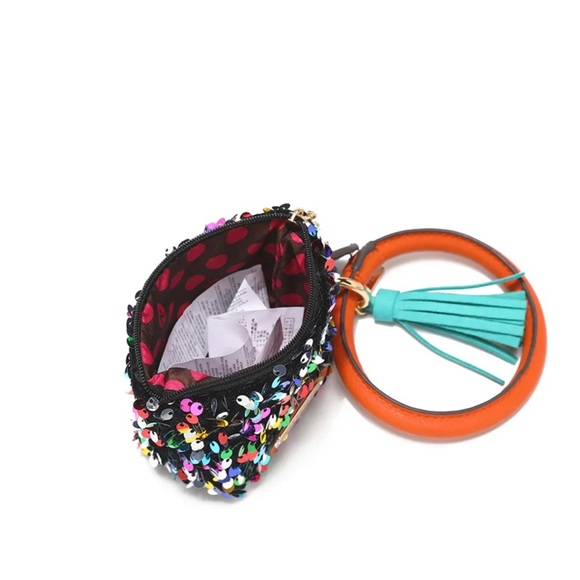 Nicole Lee keychain sequin coin purse - Picture 3 of 3